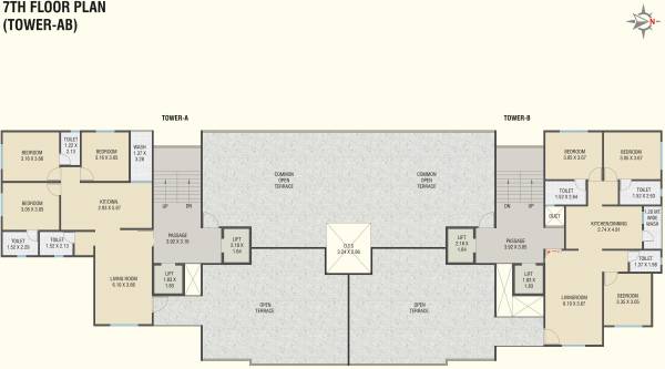  tulsi-darshan A + B Cluster Plan For 7th Floor