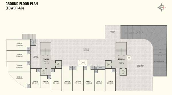  tulsi-darshan A + B Cluster Plan For Ground Floor