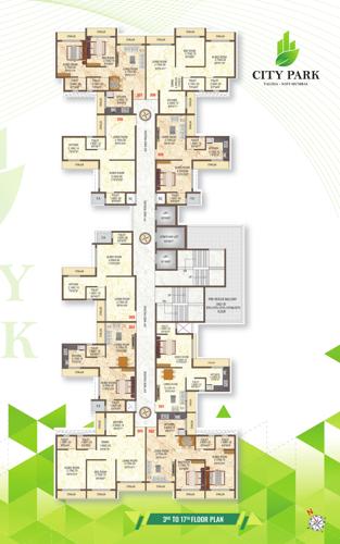  city-park City Park Cluster Plan from 3rd to 17th Floor
