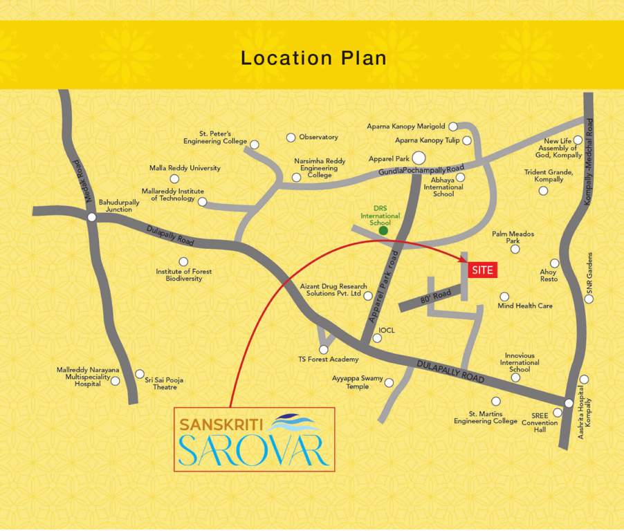  sanskriti sarovar Location Plan