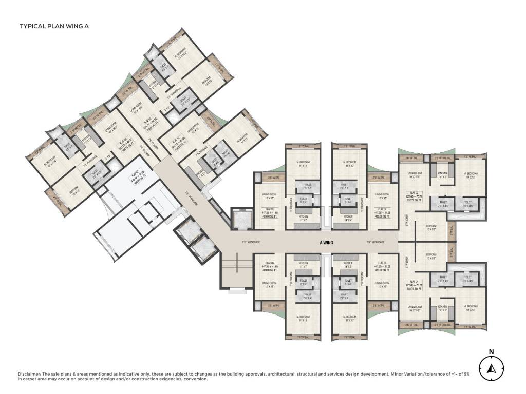  olympia A Wing Cluster Plan