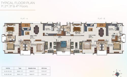  cricket-villa Bhaggyam Cricket Villa Typical Cluster Plan
