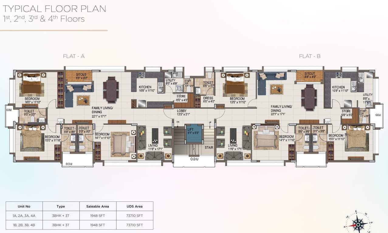  cricket villa Bhaggyam Cricket Villa Typical Cluster Plan