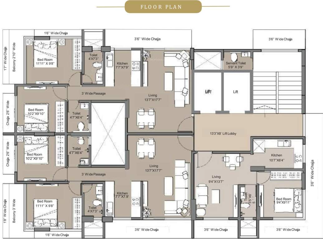  goregaon adwait chsl vijay sadan Goregaon Adwait CHSL Vijay Sadan Typical Cluster Plan