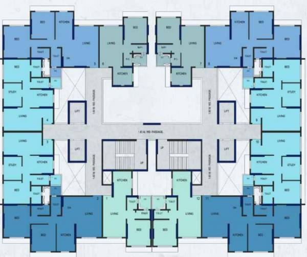  sarvoday-marvel Sarvoday Marvel Cluster Plan for Typical Floor