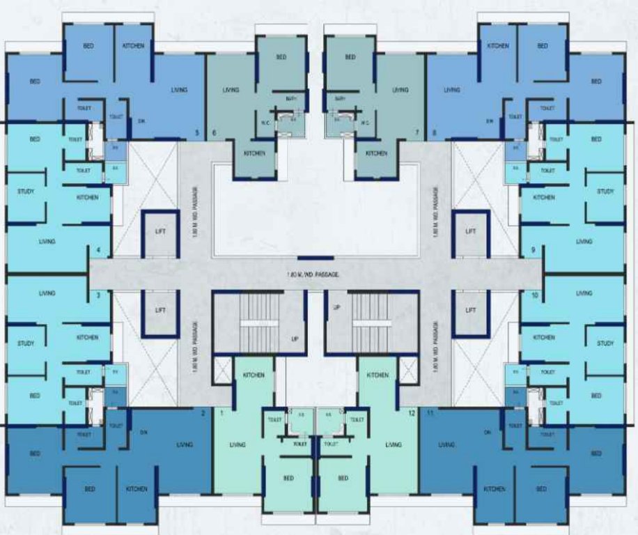  sarvoday marvel Sarvoday Marvel Cluster Plan for Typical Floor