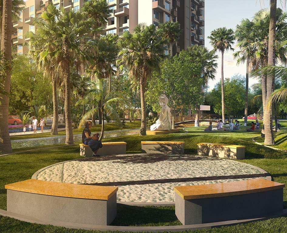 new town ph 4 d bldg Landscape Garden and Tree Planting