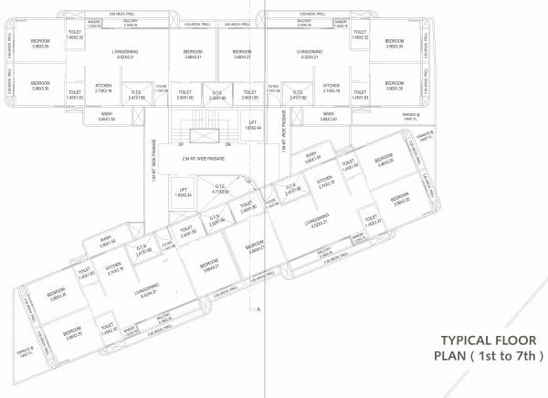  26 A Cluster Plan From 1st To 7th Floor