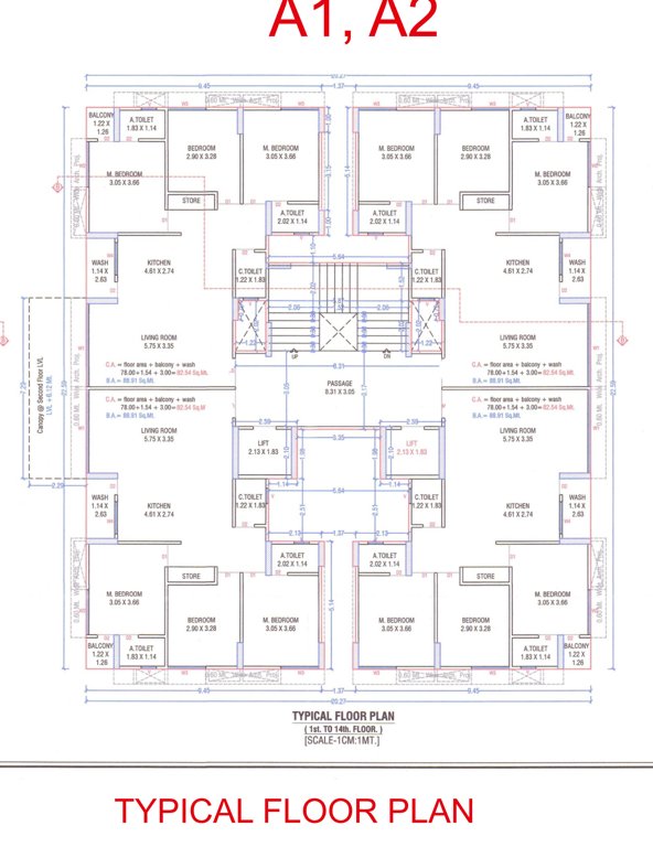  nilkanth luxuria A1+ A2 Typical Cluster Plan