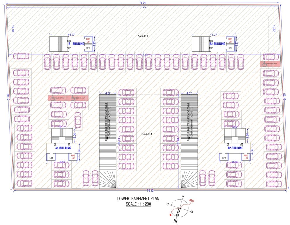  nilkanth luxuria A1 + B2 Lower Basement  Cluster Plan