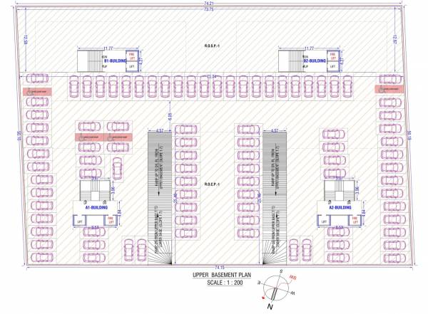  nilkanth-luxuria A1 + B2 Upper Basement Cluster Plan