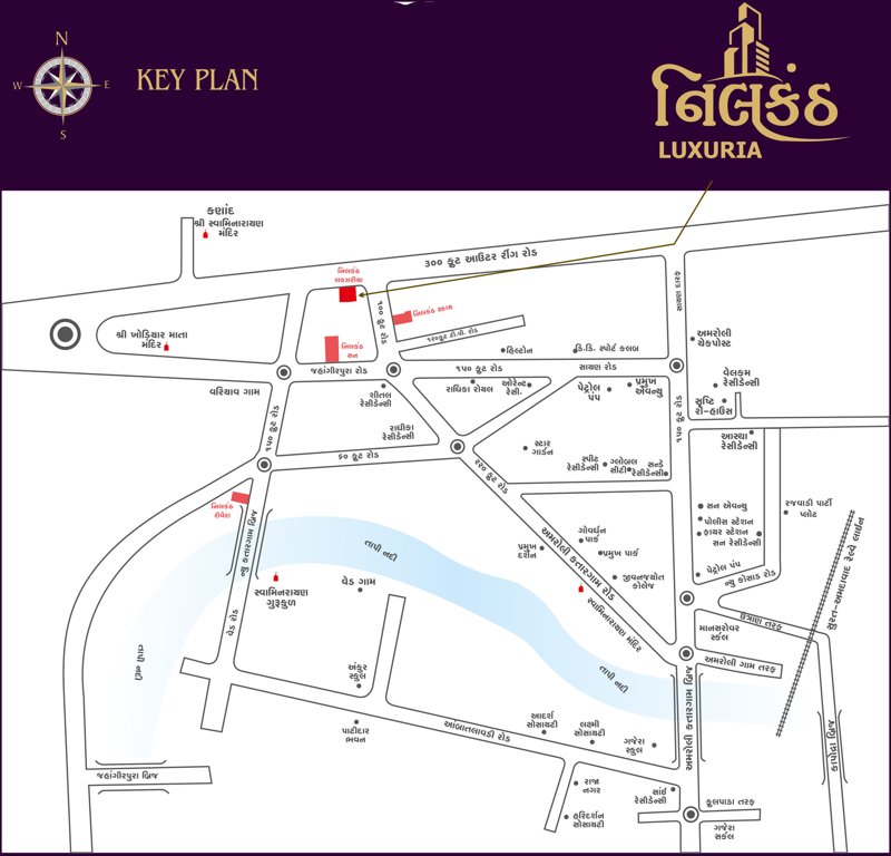  nilkanth luxuria Location Plan