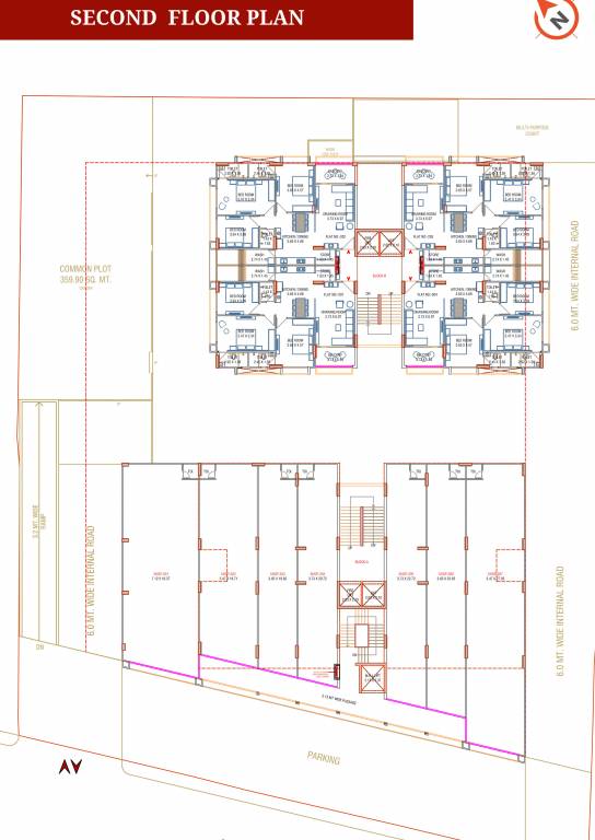  sky 100 A To B Cluster Plan For 2nd Floor