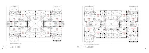  vertex-luxuria Block A And B Cluster Plan from 1st to 10th Floor