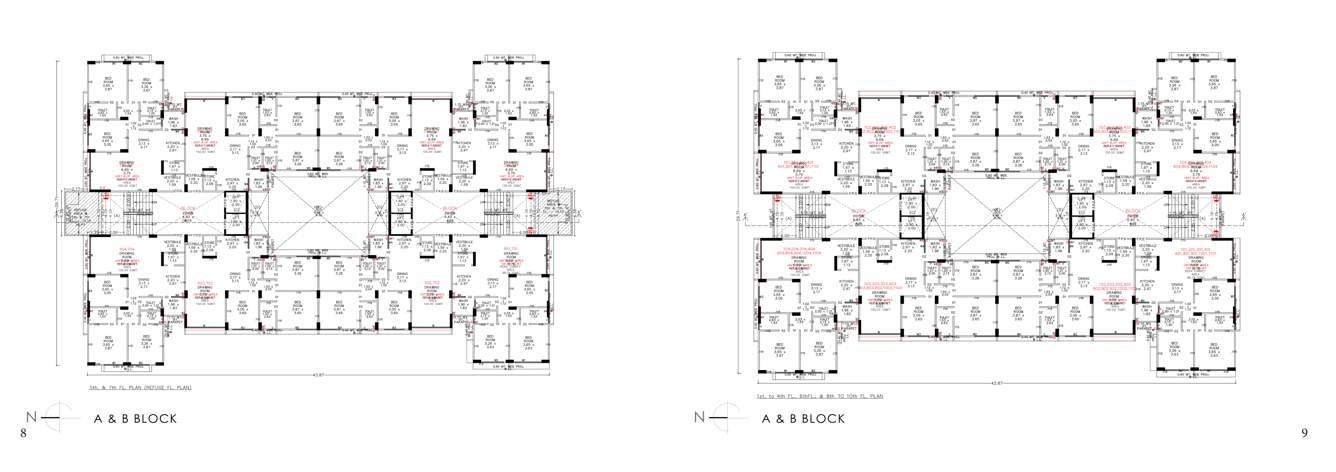  vertex luxuria Block A And B Cluster Plan from 1st to 10th Floor