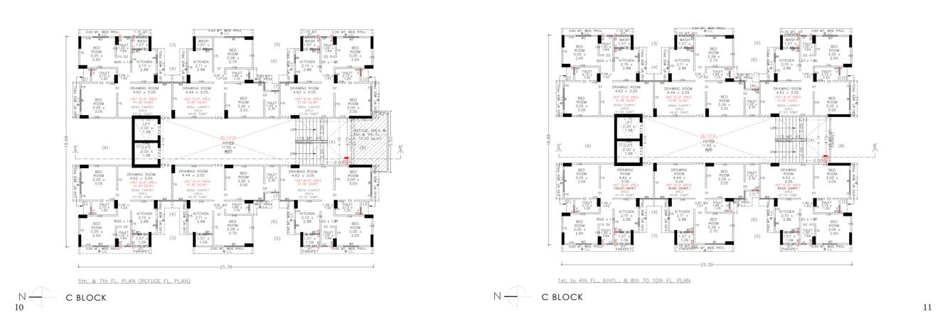  vertex luxuria Block C Cluster Plan from 1st to 10th Floor