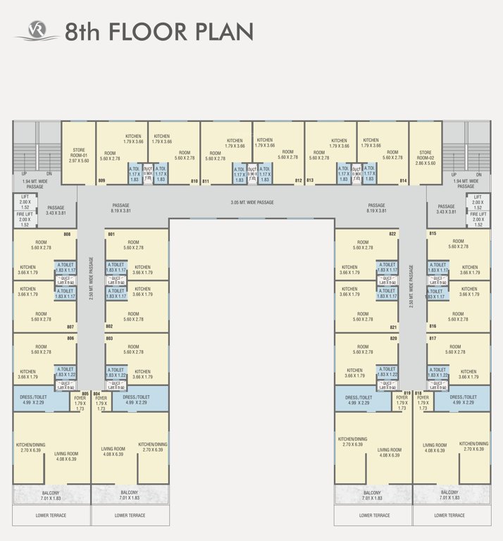 infinity 1 Cluster Plan For 8th Floor