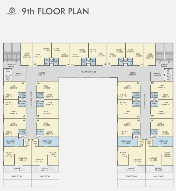 infinity 1 Cluster Plan For 9th Floor