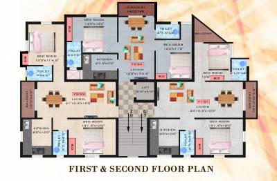  deepam Deepam Cluster Plan from 1st to 2nd Floor