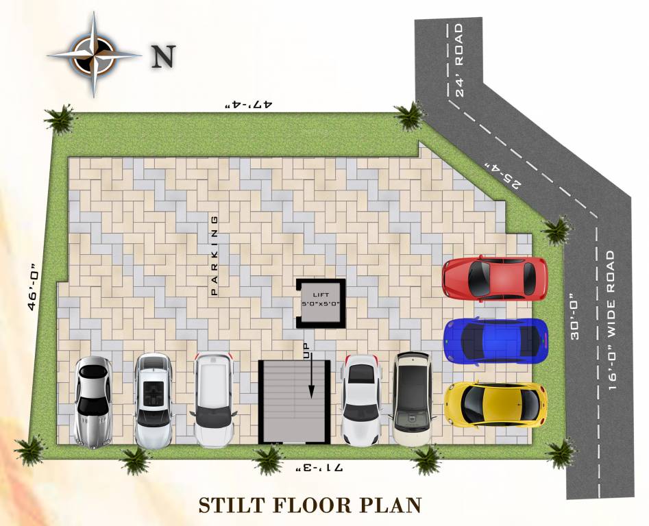  deepam Deepam Stilt Floor Cluster Plan