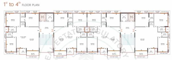 A, B Cluster Plan From 1st To 4th Floor avkash-3 A, B Cluster Plan From 1st To 4th Floor
