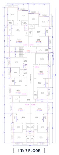  homes A Cluster Plan From 1st To 7th Floor