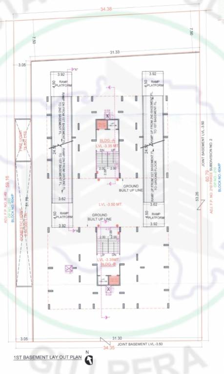  bhagvat glory A, B Cluster Plan For 1st Floor