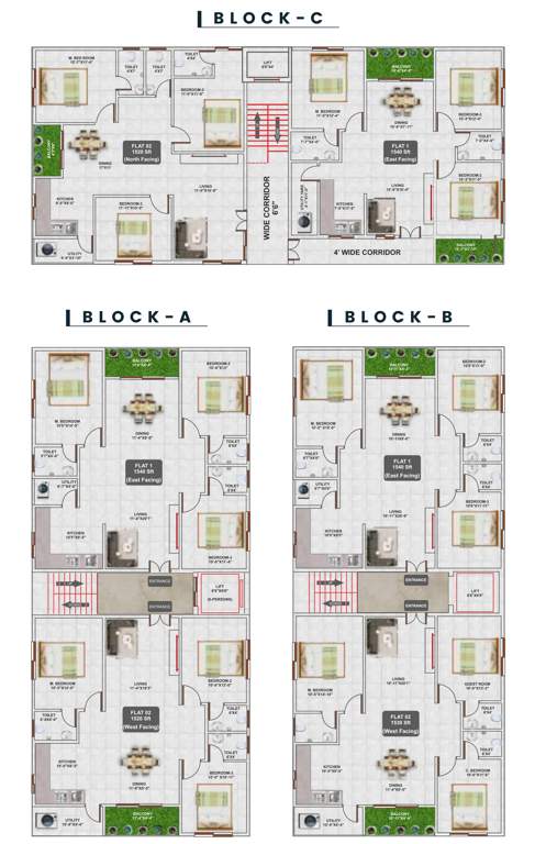  crosstown block c Crosstown Block C Cluster Plan For Typical Floor Plan