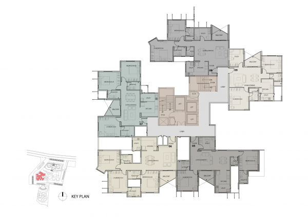  millionaire-tower Cluster Plan- West