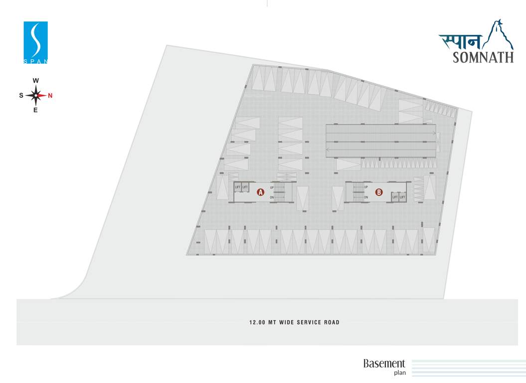  somnath Block A And B Cluster Plan for Basement Floor