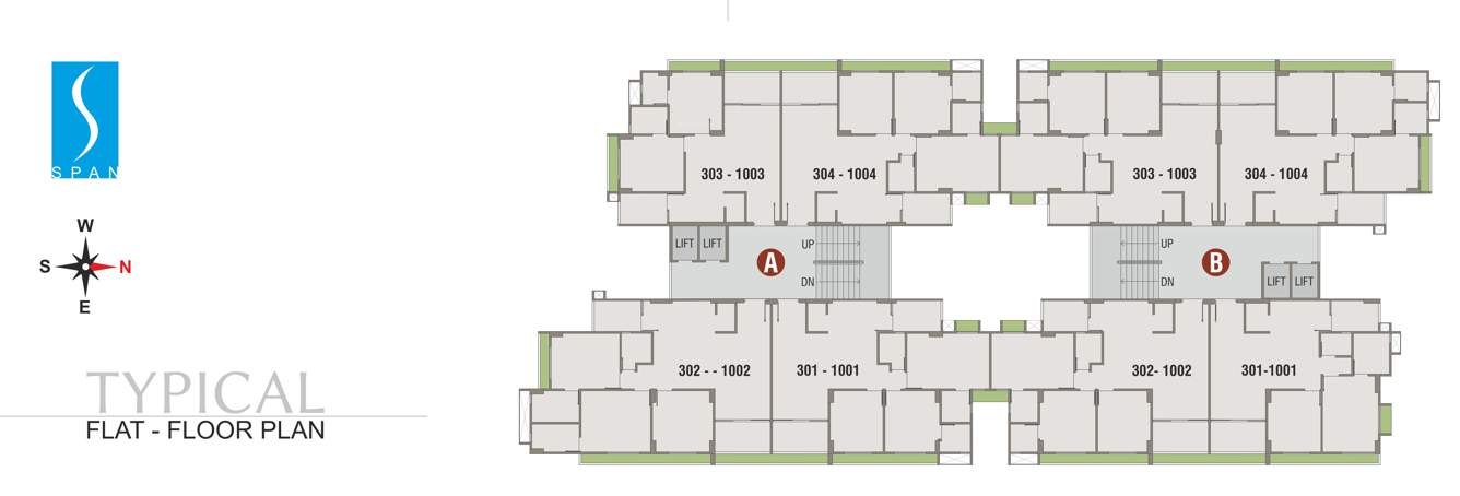  somnath Block A And B Cluster Plan for Typical Floor