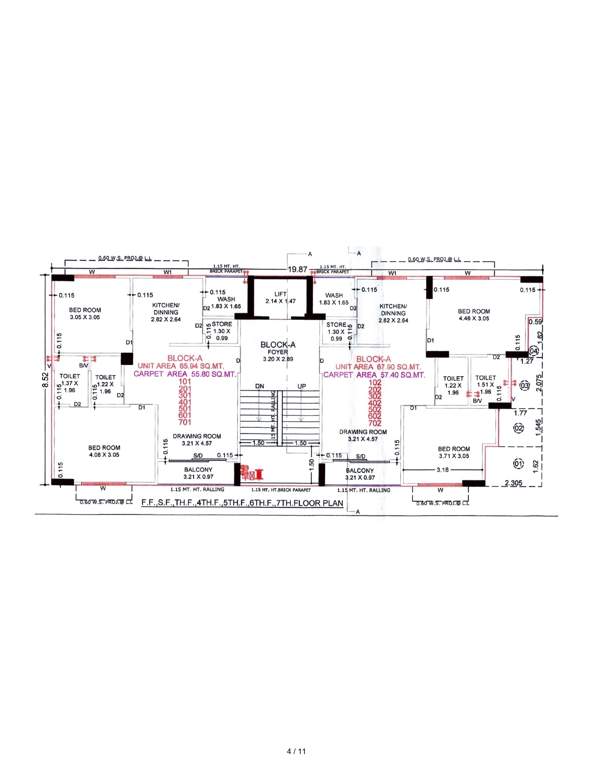  petal 14 Petal 14 Cluster Plan from 1st to 7th Floor