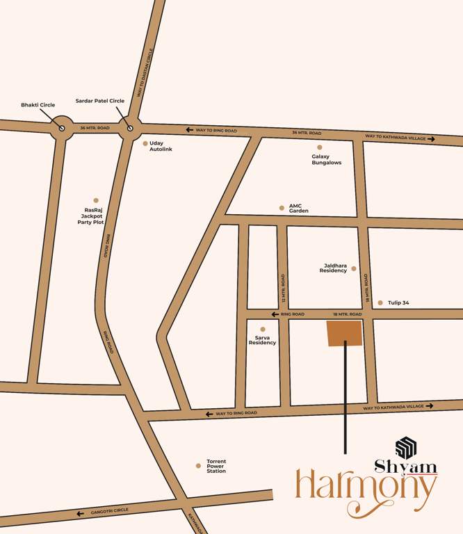  shyam harmony Location Plan