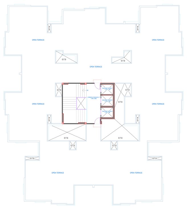 riviera phase 5 Tower B(Bell) Cluster Plan For Terrace Plam
