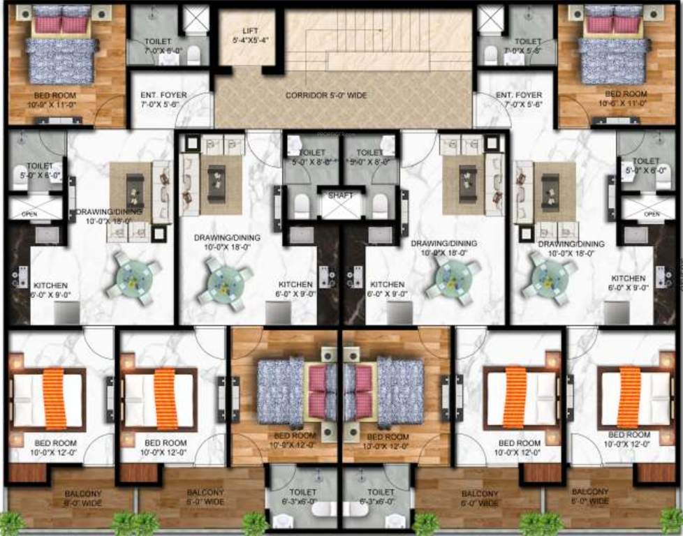  county Cluster Plan For Golden Typical Floor Plan
