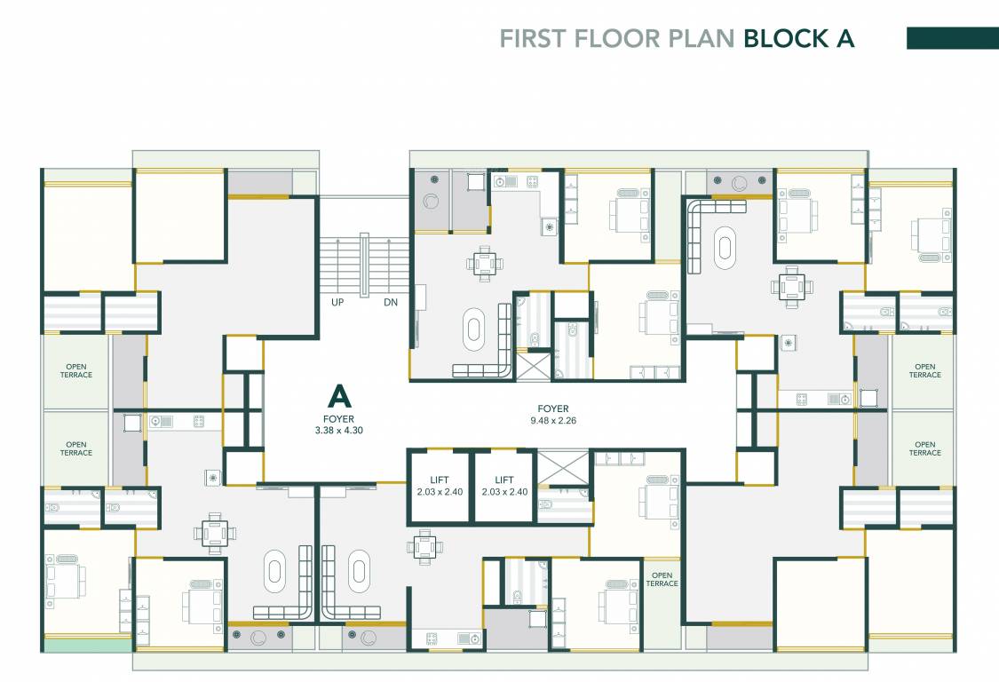  bilipatra Block A Cluster Plan for 1st Floor