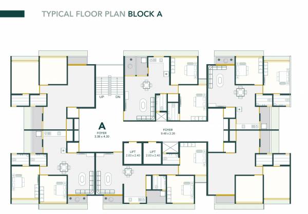  bilipatra Block A Cluster Plan from 2nd to 7th Floor