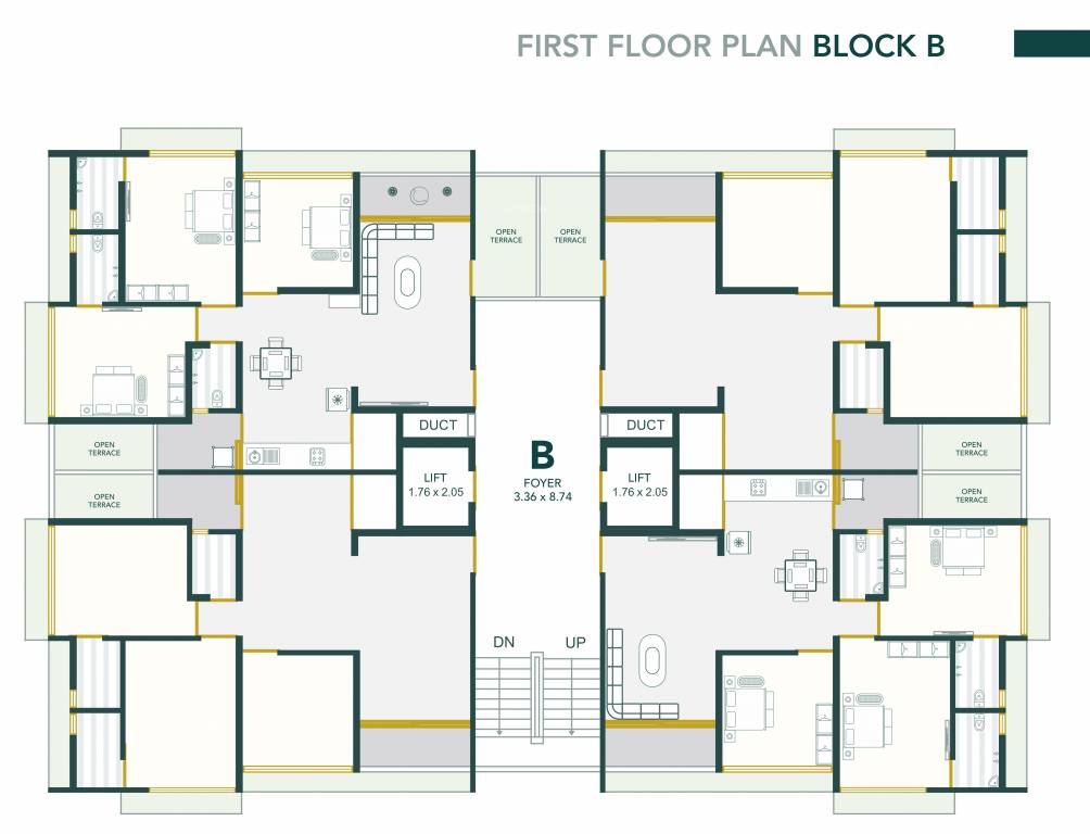  bilipatra Block B Cluster Plan for 1st Floor