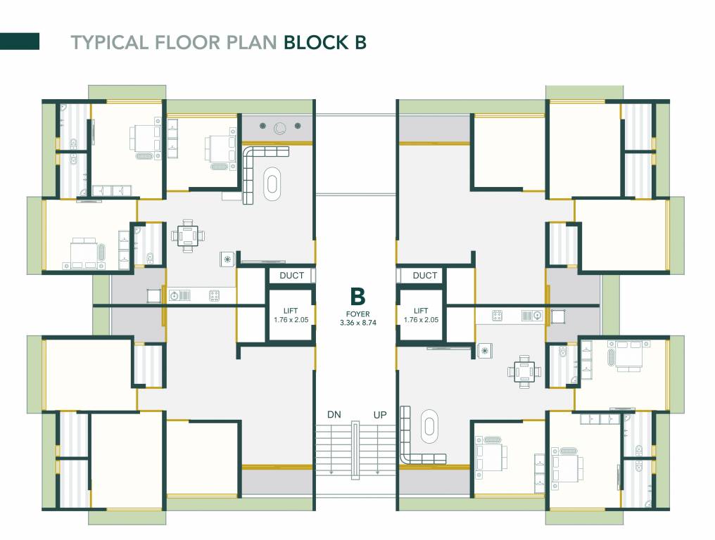  bilipatra Block B Cluster Plan from 2nd to 7th Floor