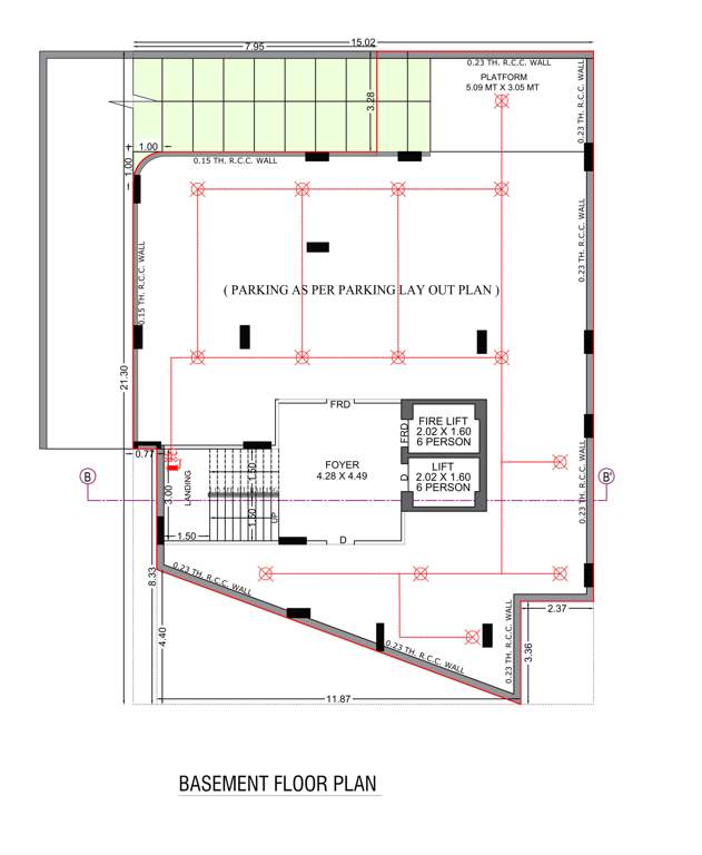  uttam appartment Uttam Appartment Basement Floor Cluster Plan