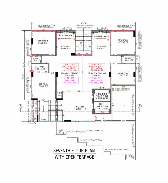  uttam-appartment Uttam Appartment Cluster Plan for 7th Floor