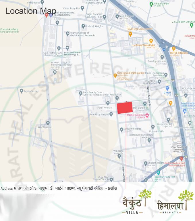  vaikunth villa Location Plan
