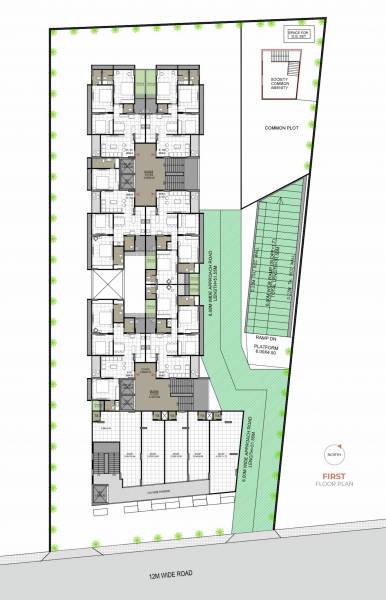  satva Block A & B Cluster Plan for 1st Floor
