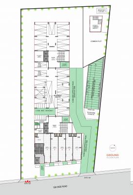  satva Block A & B Ground Floor Cluster Plan