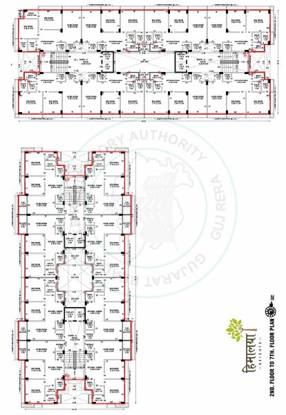  heights Block A To D Cluster Plan from 2nd to 7th Floor
