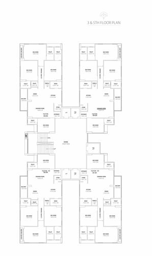  canduer-vivante Canduer Vivante Cluster Plan from 3rd to 5th Floor