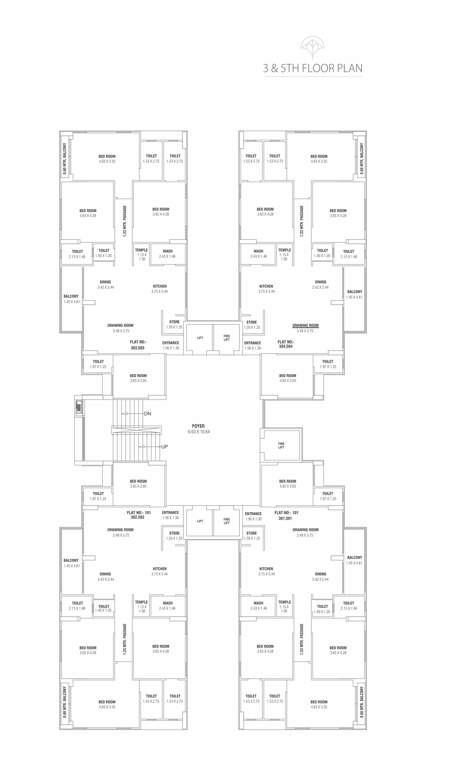  canduer vivante Canduer Vivante Cluster Plan from 3rd to 5th Floor