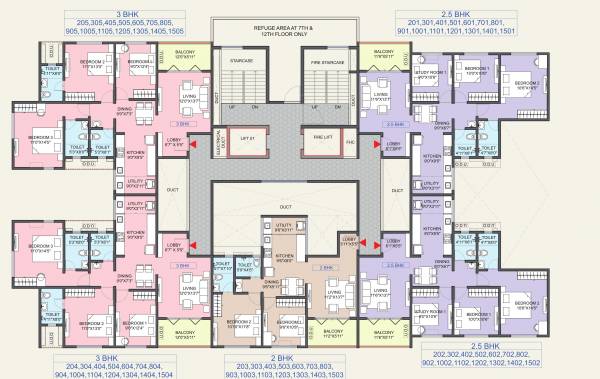 Tower-01 Cluster Plan from 2nd to 15th Floor sun-emerald Tower-01 Cluster Plan from 2nd to 15th Floor