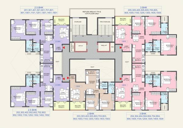 Tower-02 Cluster Plan from 2nd to 15th Floor sun-emerald Tower-02 Cluster Plan from 2nd to 15th Floor