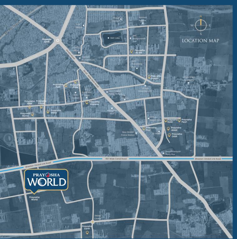 prayosha world Location Plan